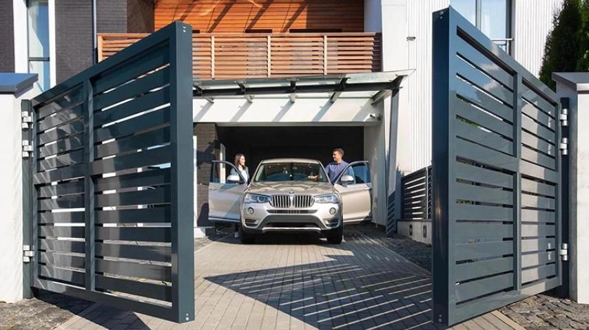 распашные ворота в Павловской