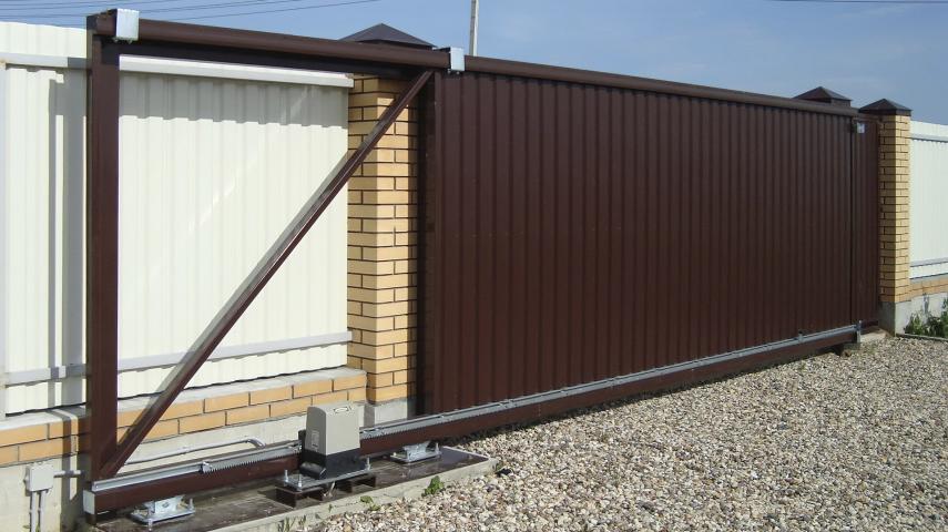 ворота из профлиста в Павловской